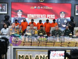 Pengiriman 166,58 Kg Ganja di Gagalkan Polresta Malang