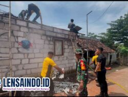 Polres Mojokerto dan TNI Bantu Renovasi Rumah Warga Terdampak Ledakan di Puri Mojokerto