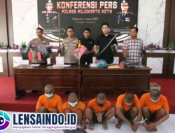 Polres Mojokerto Kota Tangkap Anggota Ganster Casper yang Lakukan Curas di Depan Pabrik Ajinomoto
