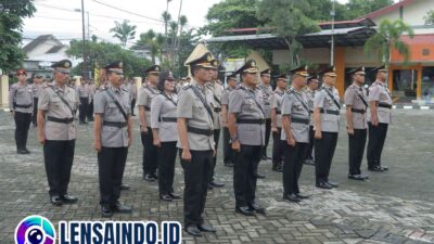 Polres Mojokerto Gelar Upacara Serah Terima Jabatan Sejumlah Pejabat Kepolisian