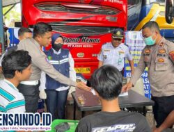 Satlantas Polres Mojokerto Lakukan Inspeksi Kendaraan dan Tes Urine Pengemudi Jelang Ops Ketupat Semeru 2025