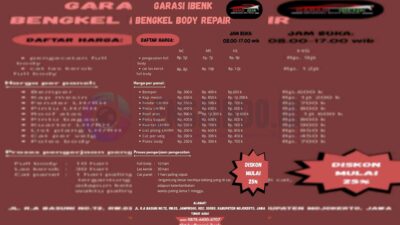 Garasi Ibenk Body Repair Tawarkan Diskon Hingga 25% Usai Lebaran, Spesialis Mobil Kecelakaan dan Body Kit