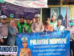 Tertib Berlalu Lintas, Satlantas Mojokerto Sambangi Basecamp Ojol di Mojosari