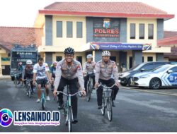 Seru! Gowes Bareng Satlantas Mojokerto Kota Warnai HUT Lalu Lintas ke-70