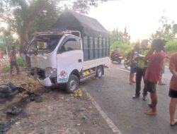 Pengemudi Mengantuk, Isuzu Traga Tabrak Pemotor di Gedeg Mojokerto, Satu Tewas di Tempat
