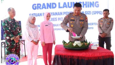 Gaspol Dukung MBG! Kapolres Mojokerto Kota Resmikan SPPG di Gedeg Mojokerto