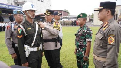 Jelang Nataru, Polres Mojokerto Kota Gelar Apel Operasi Lilin 2025