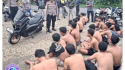 Balapan Liar Dijalan Raya Tumapel Dibubarkan Polisi, 21 Kendaraan Bermotor Diamankan