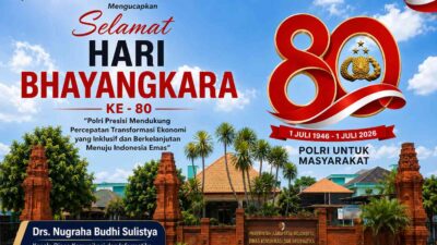 Kepala Dinas Komunikasi dan Informatika Kabupaten Mojokerto Mengucapkan Selamat Hari Bhayangkara yang Ke – 80