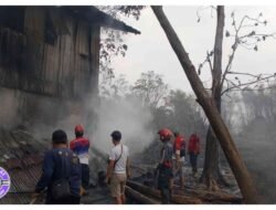Bakar Sampah Pascapanen Tebu Diduga Picu Kebakaran Home Industri Sablon Sepatu di Sooko