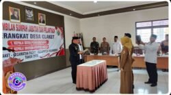 Pemerintah Desa Claket Isi Kekosongan Jabatan, Dua Perangkat Desa Resmi Dilantik