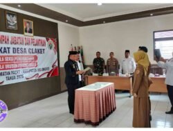Pemerintah Desa Claket Isi Kekosongan Jabatan, Dua Perangkat Desa Resmi Dilantik